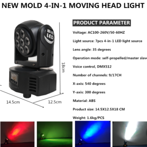 SHEHDS LED Wash 7x12W RGBW